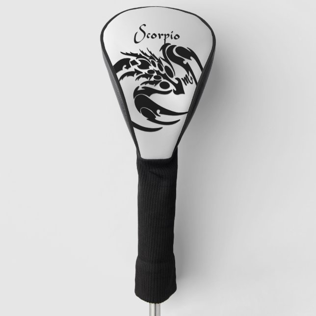 Scorpio Zodiac Symbol and Sign Personalized Golf Head Cover (Front)