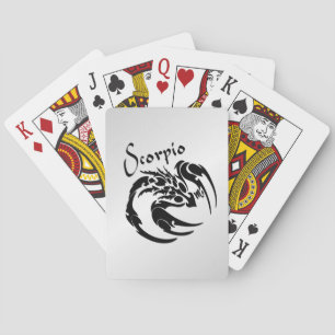 Scorpio Zodiac Symbol and Sign Poker Cards