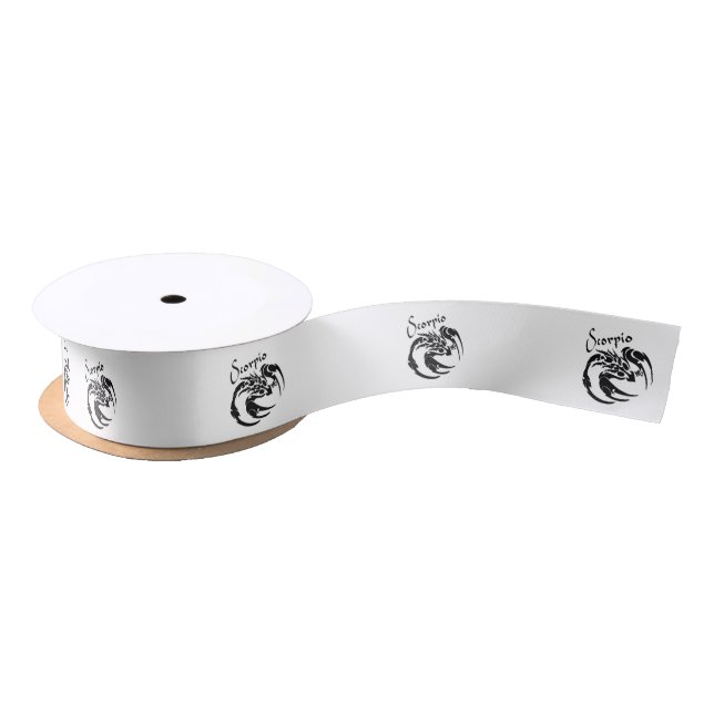 Scorpio Zodiac Symbol and Sign Satin Ribbon (Spool)