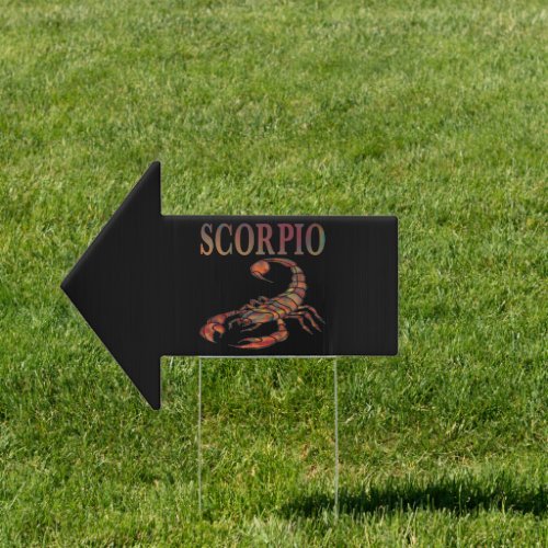 Scorpio Zodiac Symbol Arrow Yard Sign