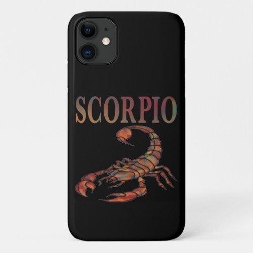 Scorpio Zodiac Symbol Black iPhone Case