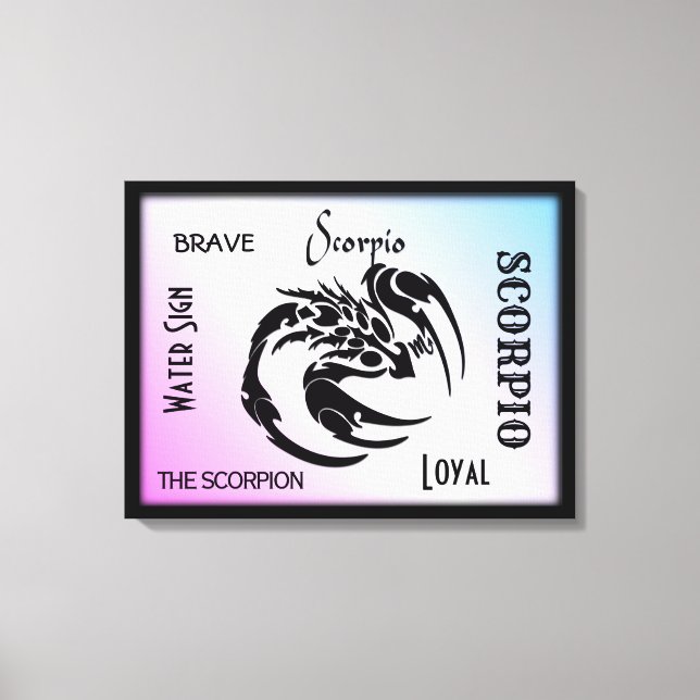 Scorpio Zodiac Symbol Canvas Print (Front)