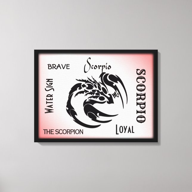 Scorpio Zodiac Symbol Canvas Print (Front)