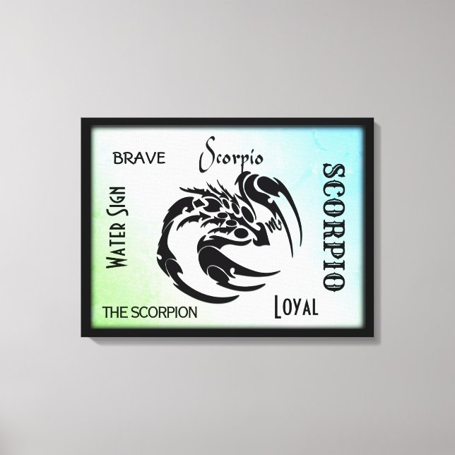 Scorpio Zodiac Symbol Canvas Print (Front)