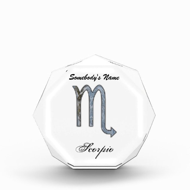 Scorpio Zodiac Symbol Element by Kenneth Yoncich Acrylic Award (Front)