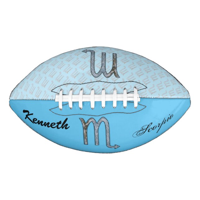 Scorpio Zodiac Symbol Element by Kenneth Yoncich Football (Front)