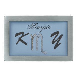 Scorpio Zodiac Symbol Element by Kenneth Yoncich Rectangular Belt Buckle