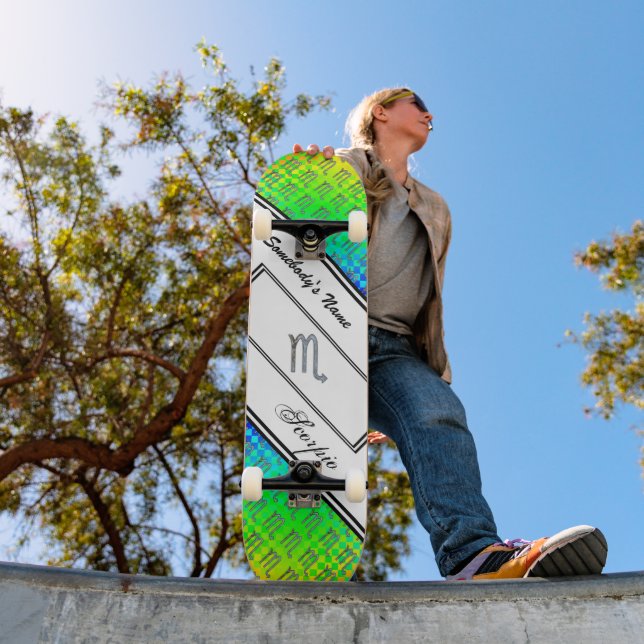 Scorpio Zodiac Symbol Element by Kenneth Yoncich Skateboard Deck (Outdoor 1)