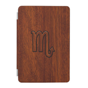 Scorpio Zodiac Symbol in Mahogany Style iPad Mini Cover