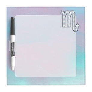 Scorpio Zodiac Symbol in Mother of Pearl Decor Dry Erase Board