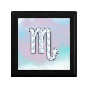 Scorpio Zodiac Symbol in Mother of Pearl Decor Gift Box