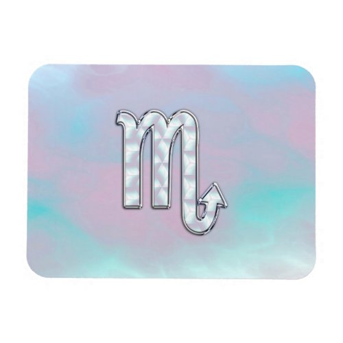 Scorpio Zodiac Symbol in Mother of Pearl Style Magnet