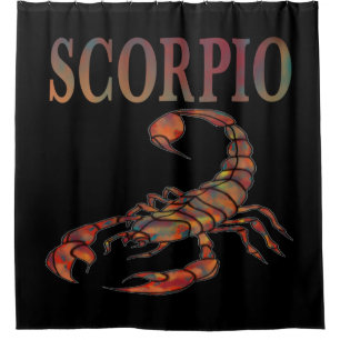 Scorpio Zodiac Symbol Shower Curtain