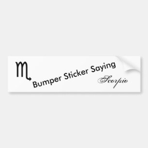Scorpio Zodiac Symbol Standard by Kenneth Yoncich Bumper Sticker