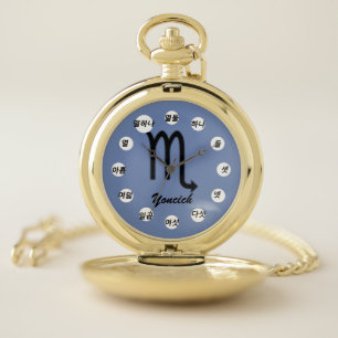 Scorpio Zodiac Symbol Standard (Kf) by K Yoncich Pocket Watch