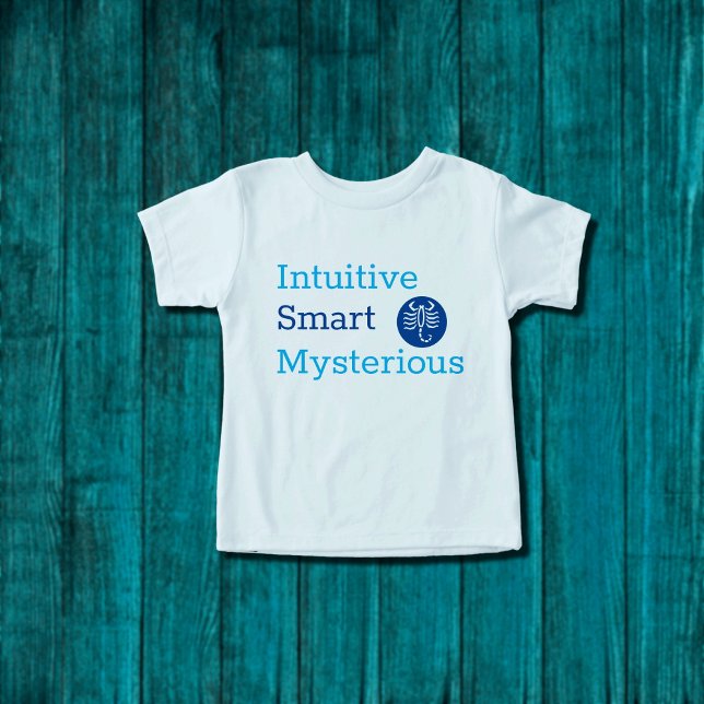 Scorpio zodiac traits in blues toddler t-shirt (Creator Uploaded)