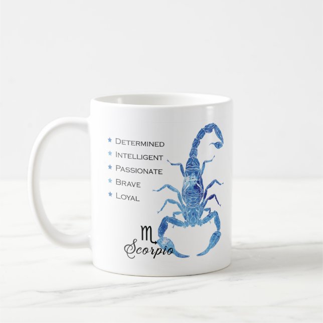 Scorpio Zodiac Traits Mug (Left)