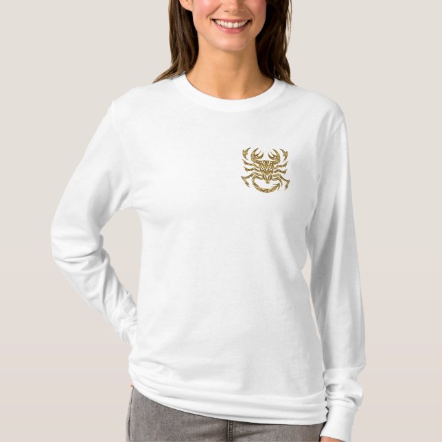 Scorpio Zodiac - Tribal Gold T-Shirt (Front)