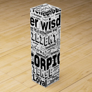 Scorpio Zodiac Word Cloud Inspiration Wine Box
