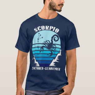 Scorpio ZodiacRetro Starry Night T-Shirt