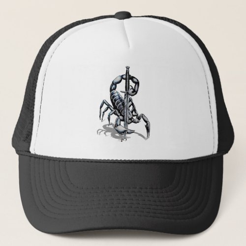 Scorpion 3D illustration T_Shirt Trucker Hat