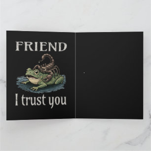 Scorpion and Frog - Friend, I Trust You Letterpress Thank You Card