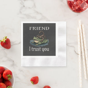 Scorpion and Frog - Friend, I Trust You Napkins