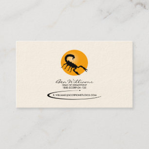 Scorpion Business Card (W/ Sun Backdrop)