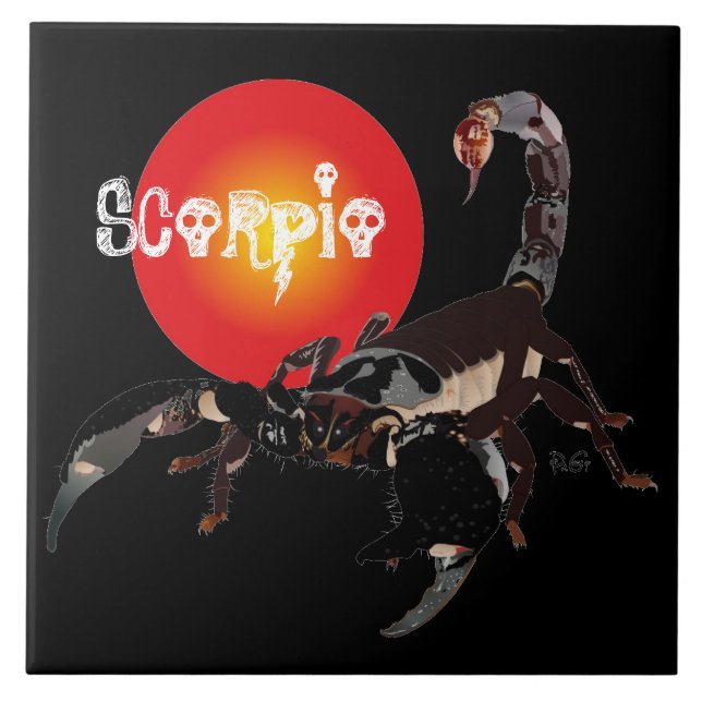 scorpion ceramics photo tile (Front)