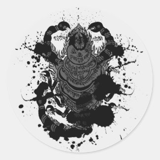Scorpion charm classic round sticker