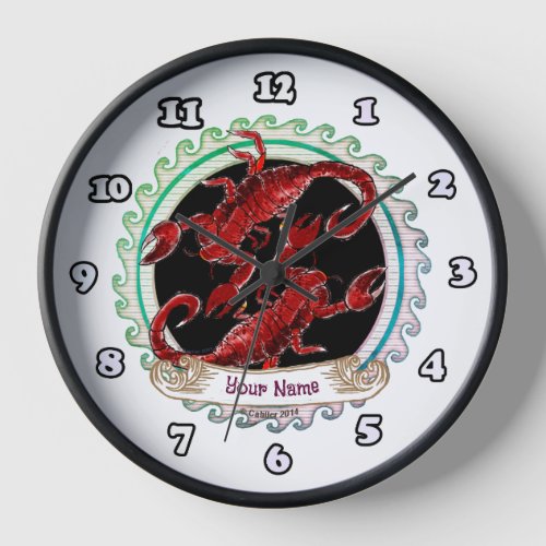 Scorpion Dance custom name Clock