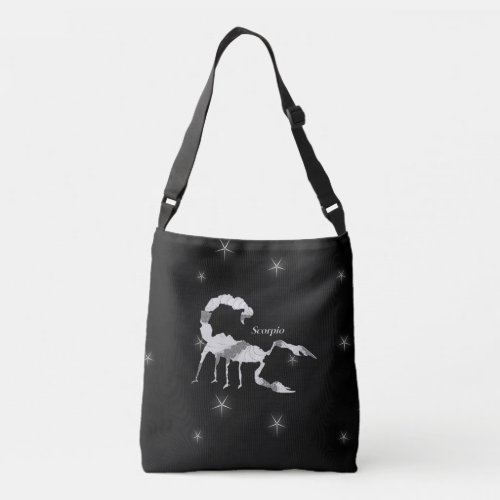Scorpion  Design Black Crossbody Bag