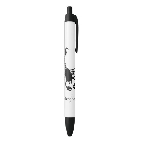 Scorpion Design Black Ink Pen
