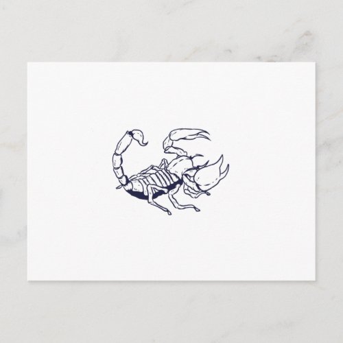 Scorpion Hand Drawn Outline Postcard