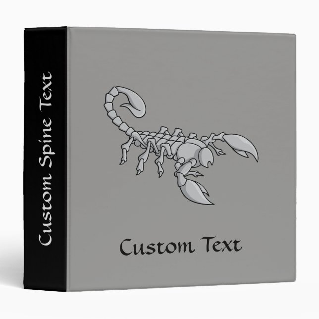 Scorpion Icon 3 Ring Binder (Front/Spine)