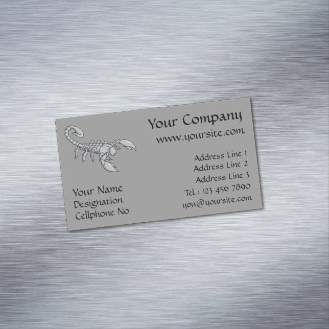 Scorpion Icon Business Card Magnet (In Situ)