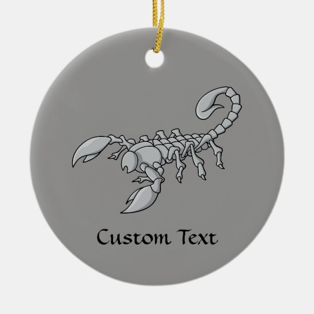 Scorpion Icon Ceramic Ornament (Front)