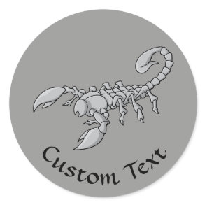 Scorpion Icon Classic Round Sticker