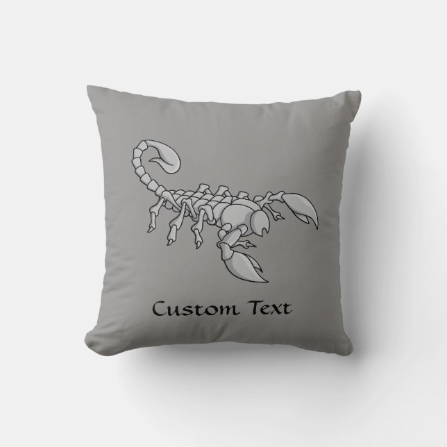Scorpion Icon Throw Pillow (Front)