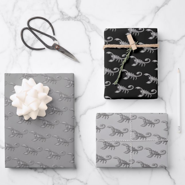 Scorpion Icon Wrapping Paper Sheets (Front)