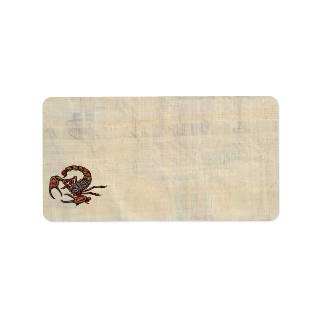 Scorpion Label (Front)