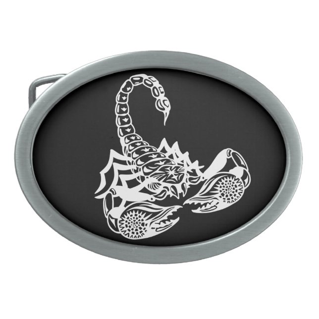 scorpion oval belt buckle (Front)
