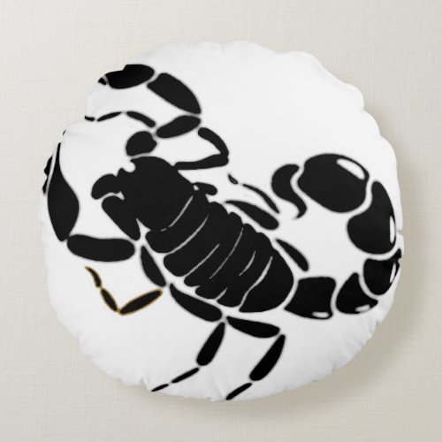 scorpion powerful round pillow