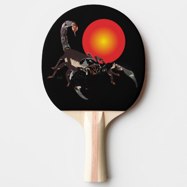 scorpion table tennis racquet Ping-Pong paddle (Front)
