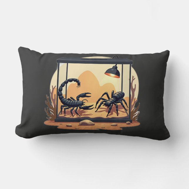Scorpion Terrarium Habitat Lumbar Pillow (Front)