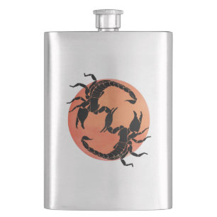 Scorpion Tribal Graphic Design Flask