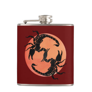 Scorpion Tribal Graphic Design Flask