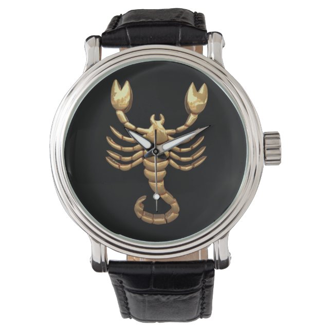 Scorpion Watch – Minimalist Zodiac Timepiece  (Front)