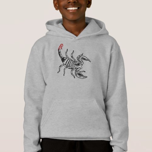 Scorpion with red spine hoodie