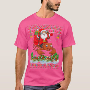 Scorpion Xmas Pajamas Ugly Santa Riding Scorpion C T-Shirt